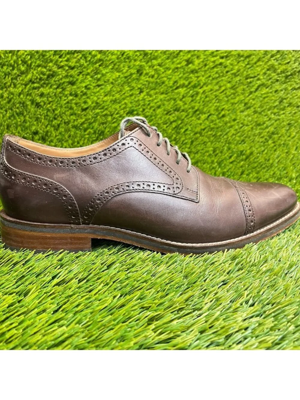 Cole Haan Madison Grand Mens Size 8 Brown Casual Classic Cap Toe Oxford Shoes